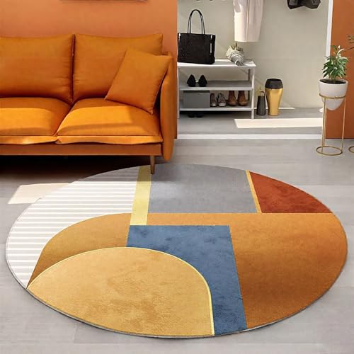 DJHWWD Flurteppich rutschfest Teppich Gross Geometrische Kreise für Haustür,Küchen,Eingang 180X180cm DJHWWD Flurteppich rutschfest Teppich Gross Geometrische Kreise für Haustür,Küchen,Eingang 180X180cm von DJHWWD