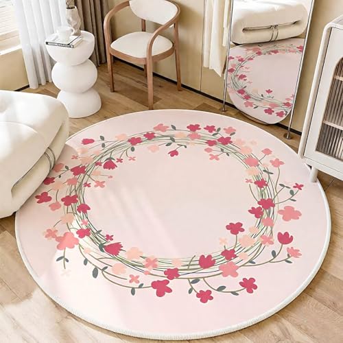 DJHWWD Flurteppiche Waschbar In Waschmaschine Blumenmuster für Küchen,Flur,Eingangsbereich 100X100cm DJHWWD Flurteppiche Waschbar In Waschmaschine Blumenmuster für Küchen,Flur,Eingangsbereich 100X100cm von DJHWWD