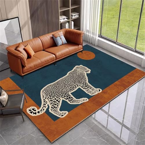 DJHWWD Ist Wunderschön Und Komfortabel, Anti-Fouling Sofa Teppiche Blauer rechteckiger Teppich 170x240CM Braun kinderzimmerteppich Designer bodenmatte von DJHWWD
