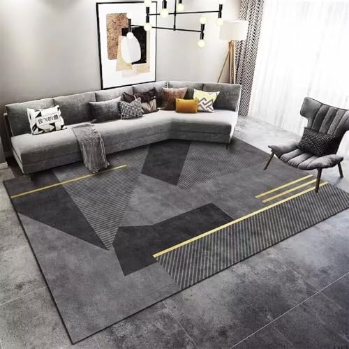 DJHWWD Kinder Zimmer Teppich schreibtischstuhl 180x230CM eingangsbereich innen grau schwarz Gelber moderner gestreifter Teppiche Schlafzimmer Kleiner esstisch DJHWWD Kinder Zimmer Teppich schreibtischstuhl 180x230CM eingangsbereich innen grau schwarz Gelber moderner gestreifter Teppiche Schlafzimmer Kleiner esstisch von DJHWWD