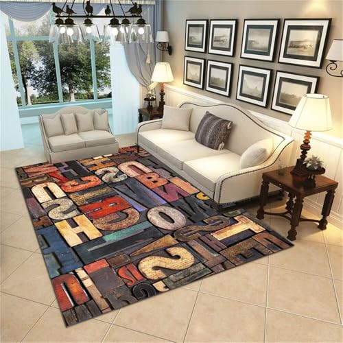 DJHWWD Kinderteppich Junge Schlafzimmers Schmutzabweisender und pflegeleichter Teppich 160x210CM Mehrfarbig Mädchen Esszimmer Vorleger von DJHWWD