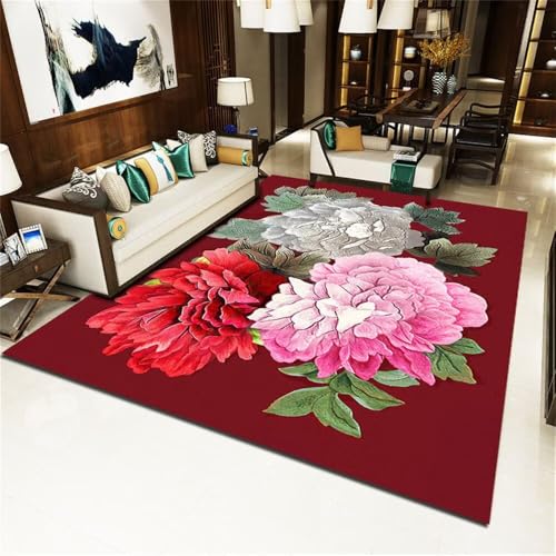 DJHWWD Kinderteppich Mädchen Rug Carpet Rosa, grün, grau. 70x140CM rot Waschbar Teppich billig esszimmer von DJHWWD