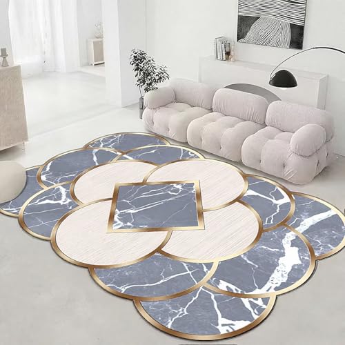 DJHWWD Kurzflor Fußmatte Haustür Grau 80x120CM,Moderne Geometrie für Innen,Wohnzimmer,Eingang von DJHWWD