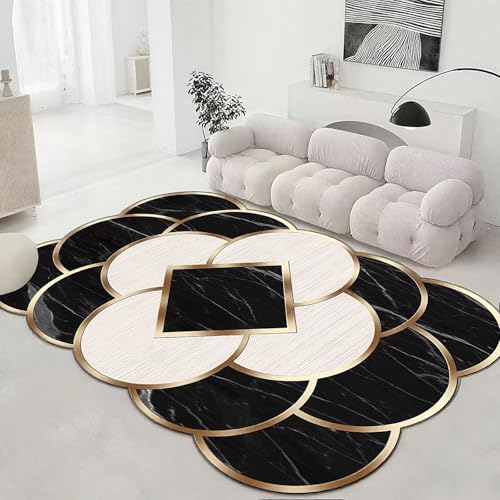 DJHWWD Kurzflor Kinderteppich Jungen Schwarz 120x160CM,Moderne Geometrie für Wohnungs,Terrasse,Gegend DJHWWD Kurzflor Kinderteppich Jungen Schwarz 120x160CM,Moderne Geometrie für Wohnungs,Terrasse,Gegend von DJHWWD