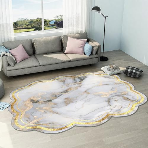 DJHWWD Kuschel Kinderzimmer Teppich Grau 120x140CM,Abstrakte Kunst für Matt Floor,Esstisch,Terassenaussen von DJHWWD