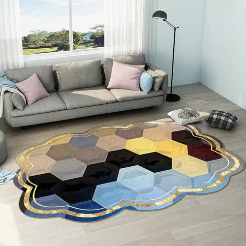 DJHWWD Kuschelig Weich Teppich Jungen Jugendzimmer Blau 130x180CM,Moderne Geometrie für Terrasse,Fliesen,Vorzimmer DJHWWD Kuschelig Weich Teppich Jungen Jugendzimmer Blau 130x180CM,Moderne Geometrie für Terrasse,Fliesen,Vorzimmer von DJHWWD