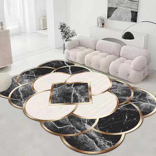 DJHWWD Kuschelig Weich Wohnzimmerteppich Grau 160x230CM,Moderne Geometrie für Weltraum,Neben Bett,Dekoration Wohnung DJHWWD Kuschelig Weich Wohnzimmerteppich Grau 160x230CM,Moderne Geometrie für Weltraum,Neben Bett,Dekoration Wohnung von DJHWWD