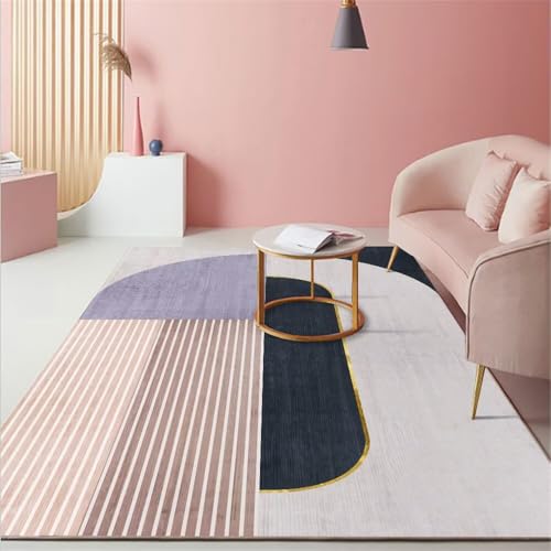 DJHWWD Moderne Wohnzimmeraccessoires Teppich Boden Bettvorleger Schlafzimmer rutschfest Lila-blau gestreifter 100x160CM Grau schöne teppichmatte DJHWWD Moderne Wohnzimmeraccessoires Teppich Boden Bettvorleger Schlafzimmer rutschfest Lila-blau gestreifter 100x160CM Grau schöne teppichmatte von DJHWWD