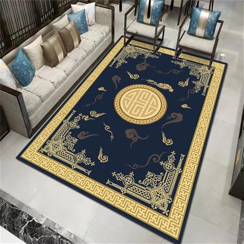 DJHWWD Outdoorteppich Regenbogen Teppich Gelber orientalischer Blumenteppich 200x300CM blau Flur lang Aesthetic maschinenwaschbar DJHWWD Outdoorteppich Regenbogen Teppich Gelber orientalischer Blumenteppich 200x300CM blau Flur lang Aesthetic maschinenwaschbar von DJHWWD