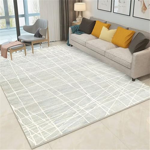 DJHWWD Outdoorteppich Teppich Vorleger Moderner gestreifter 160x210CM Grau Jugendzimmer Teppich+Wohnzimmer Pflegeleicht DJHWWD Outdoorteppich Teppich Vorleger Moderner gestreifter 160x210CM Grau Jugendzimmer Teppich+Wohnzimmer Pflegeleicht von DJHWWD