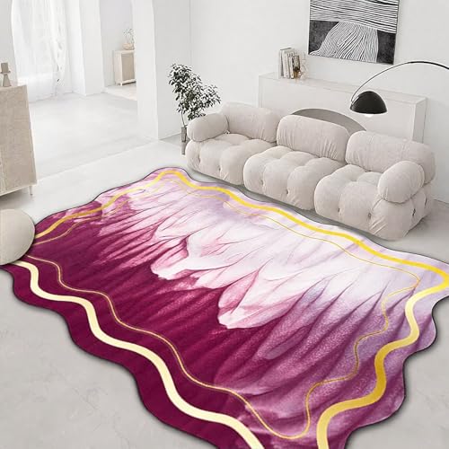 DJHWWD Pflegeleicht Teppich Mädchenzimmer Rot 170x240CM,Moderner Stil für Fliesen,Terassenaussen,Matt Floor von DJHWWD