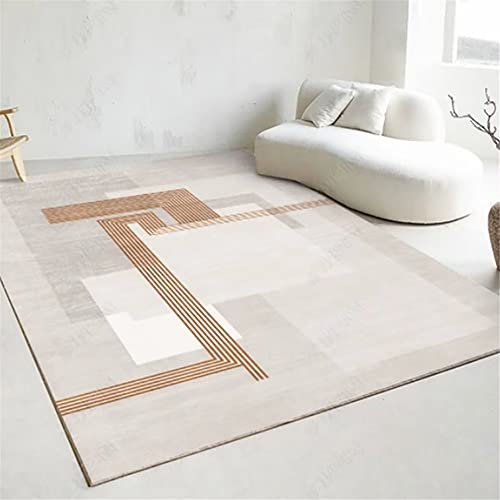 DJHWWD Room Decor Wohnzimmer Teppich Braun Minimalist Isches Streifen Muster Weicher Teppich Anti-Rutsch Schreibtisch Teppich 200X250Cm Outdoorteppiche 6Ft 6.7''X8Ft 2.4'' DJHWWD Room Decor Wohnzimmer Teppich Braun Minimalist Isches Streifen Muster Weicher Teppich Anti-Rutsch Schreibtisch Teppich 200X250Cm Outdoorteppiche 6Ft 6.7''X8Ft 2.4'' von DJHWWD