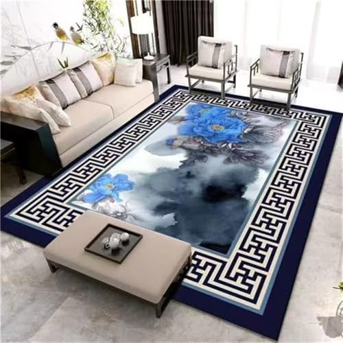 DJHWWD Rutschfester Teppich Area Rug XXL zur Wohnungsdekoration 120x200CM blau Vorleger Kinder DJHWWD Rutschfester Teppich Area Rug XXL zur Wohnungsdekoration 120x200CM blau Vorleger Kinder von DJHWWD