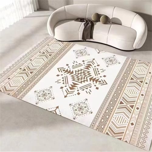 DJHWWD Sofa Teppiche Kleiner Teppich Balkon Waschbarer Blumenteppich 50x80CM Sahnefarben Living Room Rug kuschelige von DJHWWD
