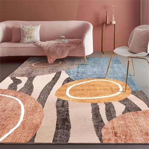 DJHWWD Teppich Arbeitszimmer Kinderzimme Wohnzimmer kurzflor Orangenes rechteckiges für das 100x160CM blau Waschbarer Balkonteppich DJHWWD Teppich Arbeitszimmer Kinderzimme Wohnzimmer kurzflor Orangenes rechteckiges für das 100x160CM blau Waschbarer Balkonteppich von DJHWWD