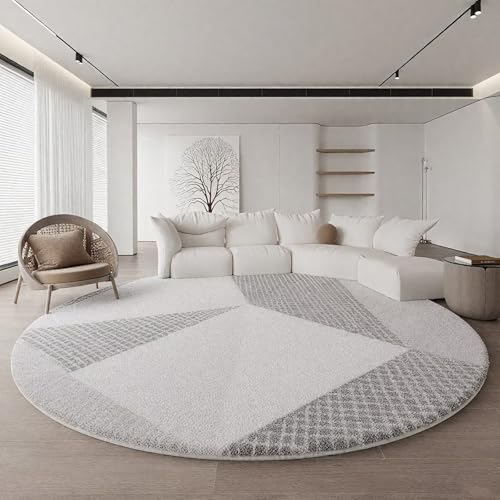 DJHWWD Teppich Büro Waschbare Graue Geometrie Moderne für Eingangsbereich,Wohnzimmer,Innen 160X160cm DJHWWD Teppich Büro Waschbare Graue Geometrie Moderne für Eingangsbereich,Wohnzimmer,Innen 160X160cm von DJHWWD