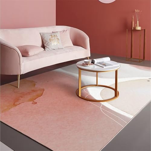 DJHWWD Teppich Designer XXL Schlafzimmer Nachttisch EIN Grauer, moderner und einfacher Teppich. 160x210CM Rosa esszimmer Mädchen von DJHWWD