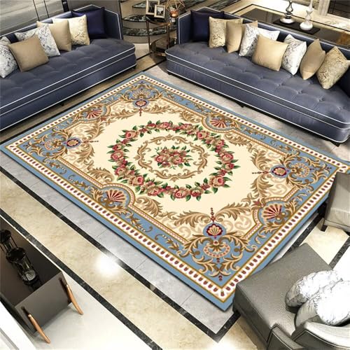 DJHWWD Teppich Für Kinderzimmer Jungen Jugendzimmer Roter Retro-Teppich 100x150CM blau waschbar in Waschmaschine Vorleger billig von DJHWWD
