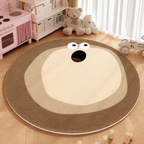 DJHWWD Teppich Jugendzimmer Mädchen Rutschfester Teppich Groß Braune Moderne Runde für Eingangsinnen,Küchen,Esszimmer 200X200CM DJHWWD Teppich Jugendzimmer Mädchen Rutschfester Teppich Groß Braune Moderne Runde für Eingangsinnen,Küchen,Esszimmer 200X200CM von DJHWWD