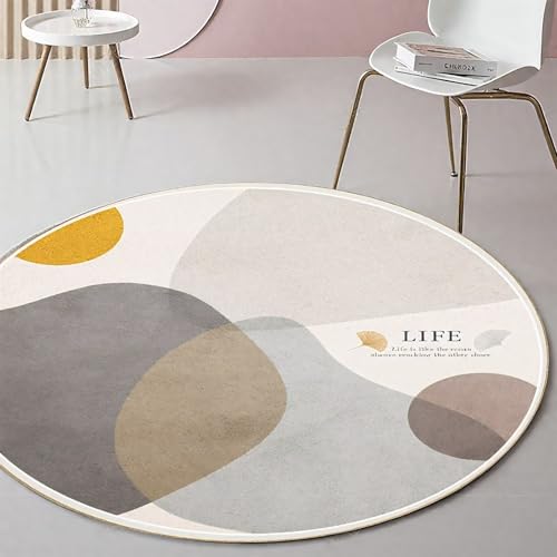 DJHWWD Teppich Jugendzimmer Waschbarer Moderne Kreise für Flur,Küchen,Eingangsinnen 160X160cm DJHWWD Teppich Jugendzimmer Waschbarer Moderne Kreise für Flur,Küchen,Eingangsinnen 160X160cm von DJHWWD