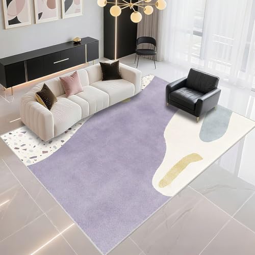 DJHWWD Teppich Jungen Schalldämmung 140x180cm, Violett Moderner Minimalismus für Wohnzimmer und Mädchenzimmer DJHWWD Teppich Jungen Schalldämmung 140x180cm, Violett Moderner Minimalismus für Wohnzimmer und Mädchenzimmer von DJHWWD