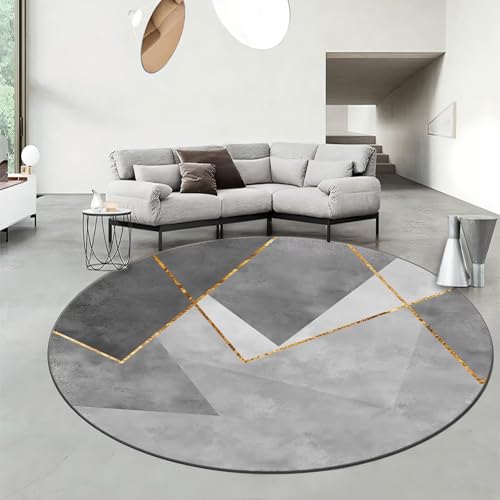 DJHWWD Teppich Mädchenzimmer Antirutsch Grauer Modernismus für Flur,Eingang,Wohnzimmer 120X120cm DJHWWD Teppich Mädchenzimmer Antirutsch Grauer Modernismus für Flur,Eingang,Wohnzimmer 120X120cm von DJHWWD