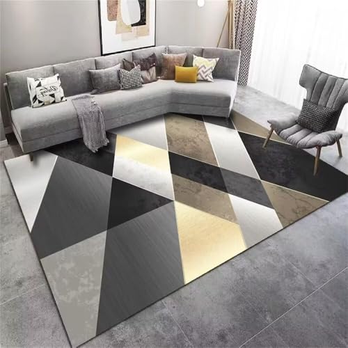 DJHWWD Teppich Schreibtischstuhl Jungs 200x290CM teppichläufer rutschfest Grau Schwarzer gelber moderner esszimmer Rug DJHWWD Teppich Schreibtischstuhl Jungs 200x290CM teppichläufer rutschfest Grau Schwarzer gelber moderner esszimmer Rug von DJHWWD