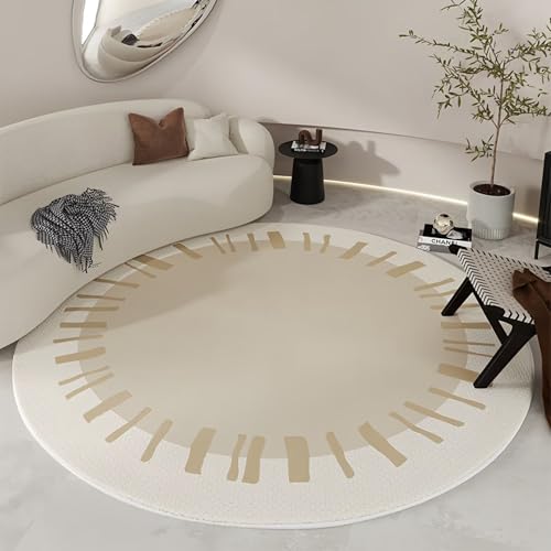 DJHWWD Teppich Waschbar in Waschmaschine Weich Beige, Rund Fußmatten Innen für Küchen,Eingangs,Wohnzimmer 60X60cm DJHWWD Teppich Waschbar in Waschmaschine Weich Beige, Rund Fußmatten Innen für Küchen,Eingangs,Wohnzimmer 60X60cm von DJHWWD