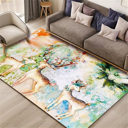 DJHWWD Teppiche Fürs Kinderzimmer Kinder Blauer Zimmer-Deko-Teppich 170x240CM Grün Esszimmerzubehör outdoorteppich Teppich Outdoor von DJHWWD