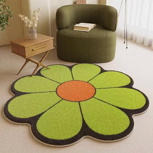 DJHWWD Teppiche Fürs Kinderzimmer Kuschelig Weich Grünes Blumenmuster Türvorleger für Haustür,Küchen,Wohnzimmer 60X60cm DJHWWD Teppiche Fürs Kinderzimmer Kuschelig Weich Grünes Blumenmuster Türvorleger für Haustür,Küchen,Wohnzimmer 60X60cm von DJHWWD