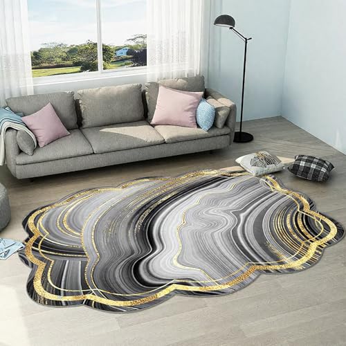 DJHWWD Waschbar Babyzimmer Teppich Grau 100x130CM,Moderner Stil für Fliesen,Wohnungs,Gegend von DJHWWD