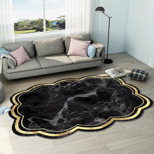 DJHWWD Waschbar In Waschmaschine Balkon Teppich Schwarz 120x140CM,Moderner Stil für Unter Schreibtischstuhl,Kinderzimmere Mädchen,Neben Bett DJHWWD Waschbar In Waschmaschine Balkon Teppich Schwarz 120x140CM,Moderner Stil für Unter Schreibtischstuhl,Kinderzimmere Mädchen,Neben Bett von DJHWWD