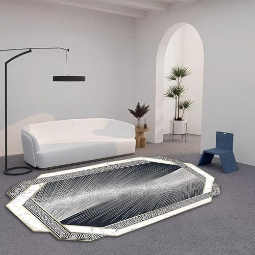 DJHWWD Waschbar In Waschmaschine Bettumrandung Teppich Groß Grau 200x300CM,Abstrakte Moderne für Unter Schreibtisch,Mädchenzimmer,Kinderjungen von DJHWWD