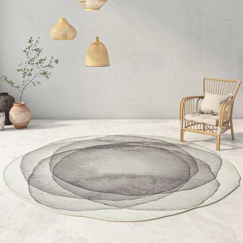 DJHWWD Waschbar In Waschmaschine Kinderzimmerteppich Anti Rutsch Weicher Graue Runde für Wohnungs,Kinderzimmere Mädchen,Schlafzimmer 140X140cm DJHWWD Waschbar In Waschmaschine Kinderzimmerteppich Anti Rutsch Weicher Graue Runde für Wohnungs,Kinderzimmere Mädchen,Schlafzimmer 140X140cm von DJHWWD