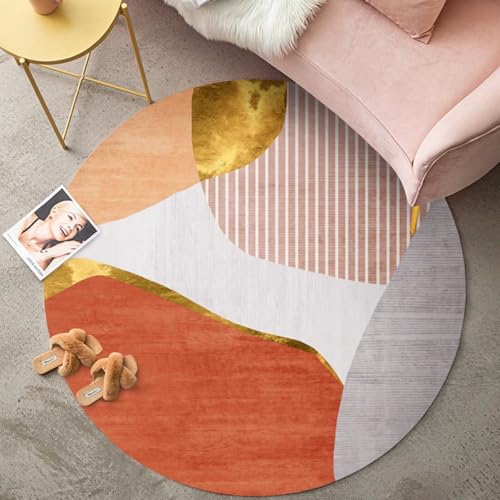 DJHWWD Waschbar In Waschmaschine Teppich Esszimmer Rutschfester Weich Rosa Moderne für Leseecke Kinderzimmer,Fliesen,Wohnungs 100X100cm von DJHWWD