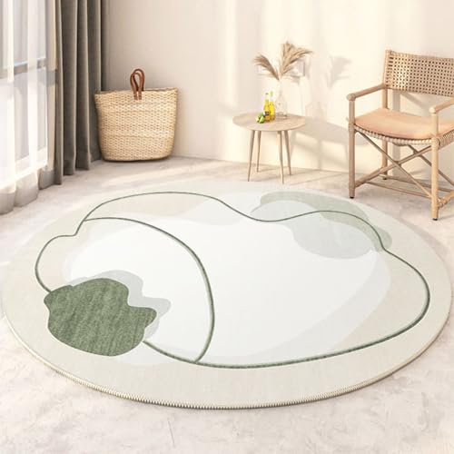 DJHWWD Waschbar In Waschmaschine Teppich Fussbodenheizung Geeignet Rutschfester Weicher Gross Weiße Runde für Kinderzimmere,Kinderzimmere Mädchen,Vorzimmer 180X180cm DJHWWD Waschbar In Waschmaschine Teppich Fussbodenheizung Geeignet Rutschfester Weicher Gross Weiße Runde für Kinderzimmere,Kinderzimmere Mädchen,Vorzimmer 180X180cm von DJHWWD
