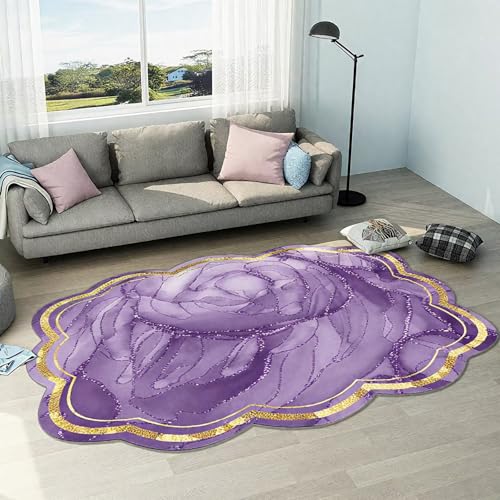 DJHWWD Waschbar In Waschmaschine Teppich Kinderzimmer Mädchen Groß Violett 200x300CM,Abstrakte Kunst für Tatami,Terassenaussen,Neben Bett DJHWWD Waschbar In Waschmaschine Teppich Kinderzimmer Mädchen Groß Violett 200x300CM,Abstrakte Kunst für Tatami,Terassenaussen,Neben Bett von DJHWWD