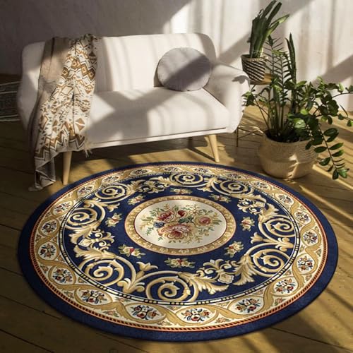 DJHWWD Waschbar In Waschmaschine Teppich Pflegeleicht rutschfest Weich Vintage Blau Fussmatten für Flur,Schreibtisch,Boden 80X80cm DJHWWD Waschbar In Waschmaschine Teppich Pflegeleicht rutschfest Weich Vintage Blau Fussmatten für Flur,Schreibtisch,Boden 80X80cm von DJHWWD