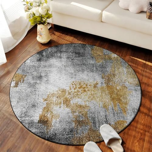 DJHWWD Waschbar In Waschmaschine Teppiche Wohnzimmer Rutschfester Weich Graue Runde Matten für Esstisch,Wohnung,Mädchen Kinderzimmer 80X80cm DJHWWD Waschbar In Waschmaschine Teppiche Wohnzimmer Rutschfester Weich Graue Runde Matten für Esstisch,Wohnung,Mädchen Kinderzimmer 80X80cm von DJHWWD