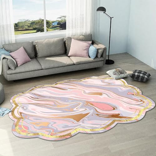 DJHWWD Waschbar Kinder Teppich Jungs Groß Rosa 200x250CM,Abstrakte Kunst für Wohnungs,Terrasse,Fliesen von DJHWWD