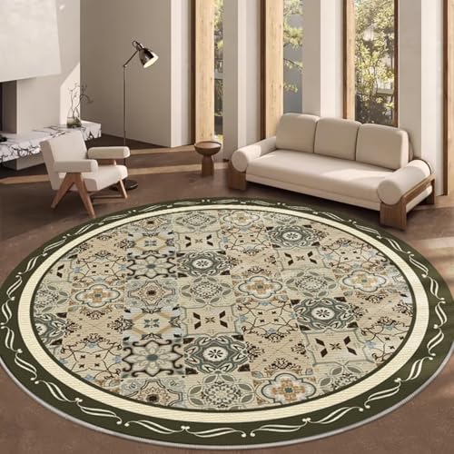 DJHWWD Waschbar Teppich Pflegeleicht rutschfest Weicher Rundes Retro für Tatami,Küche,Boden 120X120cm DJHWWD Waschbar Teppich Pflegeleicht rutschfest Weicher Rundes Retro für Tatami,Küche,Boden 120X120cm von DJHWWD