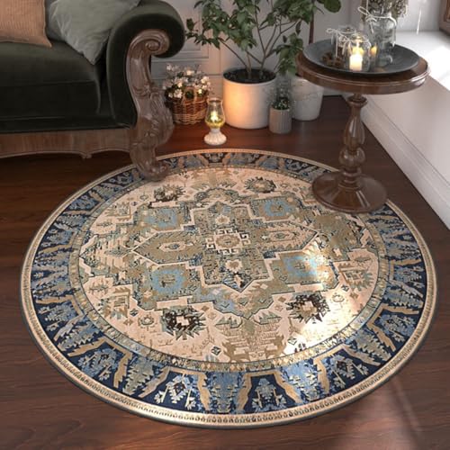 DJHWWD Waschbare Teppich Kuschelig rutschfest Weich Blaue Retro Fußabstreifer für Bürostuhl,Mädchenzimmer,Schreibtischstuhl 80X80cm DJHWWD Waschbare Teppich Kuschelig rutschfest Weich Blaue Retro Fußabstreifer für Bürostuhl,Mädchenzimmer,Schreibtischstuhl 80X80cm von DJHWWD