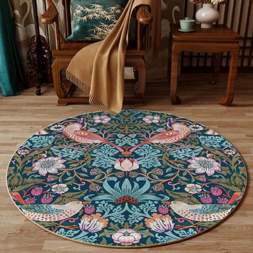 DJHWWD Waschbare Teppich Pflegeleicht Anti Rutsch Weicher Gross Blumenmuster blau für Wohnungs,Schreibtischstuhl,Schlafzimmer 200X200CM DJHWWD Waschbare Teppich Pflegeleicht Anti Rutsch Weicher Gross Blumenmuster blau für Wohnungs,Schreibtischstuhl,Schlafzimmer 200X200CM von DJHWWD