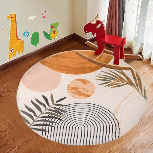 DJHWWD Waschbare Teppiche Waschbarer Weiße Moderne Runde Fußabtreter Innen für Wohnzimmer,Innen,Küchen 60X60cm DJHWWD Waschbare Teppiche Waschbarer Weiße Moderne Runde Fußabtreter Innen für Wohnzimmer,Innen,Küchen 60X60cm von DJHWWD