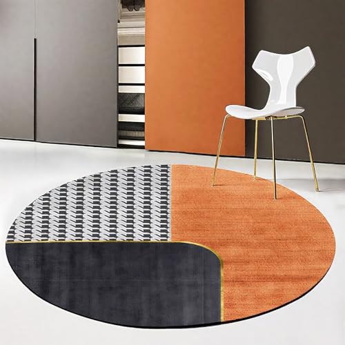 DJHWWD Waschbarer Teppich Antirutsch Moderne Geometrie für Esszimmer,Küchen,Wohnzimmer 100X100cm von DJHWWD