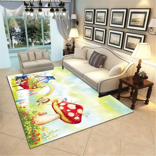 DJHWWD Waschbarer Teppich Für Balkon Blauer roter Deko-Teppich 170x240CM Grün nach maß outdoorteppich von DJHWWD