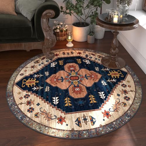 DJHWWD Waschbarer Teppich Fussbodenheizung Geeignet Antirutsch Weich Blaue Retro für Terrasse,Esszimmer,Boden 100X100cm DJHWWD Waschbarer Teppich Fussbodenheizung Geeignet Antirutsch Weich Blaue Retro für Terrasse,Esszimmer,Boden 100X100cm von DJHWWD