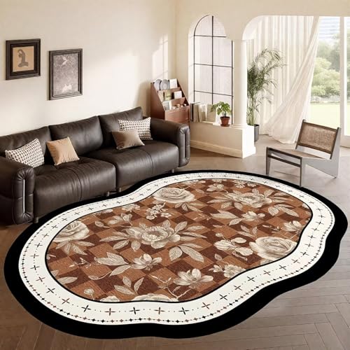 DJHWWD Weich Büroteppich Groß Braun 180x250CM,Blumenmuster für Gegend,Wohnzimmer,Fliesen DJHWWD Weich Büroteppich Groß Braun 180x250CM,Blumenmuster für Gegend,Wohnzimmer,Fliesen von DJHWWD