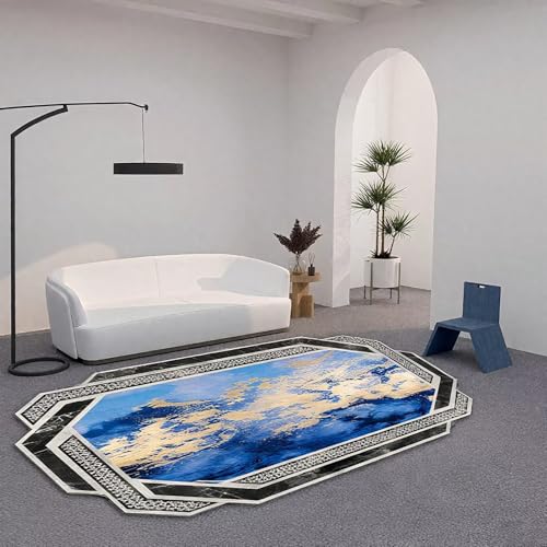 DJHWWD Weich Kinderzimmer Teppich Jungen Blau 130x180CM,Moderne Abstraktion für Büro,Fliesen,Gegend DJHWWD Weich Kinderzimmer Teppich Jungen Blau 130x180CM,Moderne Abstraktion für Büro,Fliesen,Gegend von DJHWWD