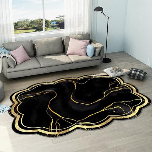 DJHWWD Weich Teppich Jugendzimmer Mädchen Schwarz 140x200CM,Moderner Stil für Terrasse,Weltraum,Leseecke Kinderzimmer DJHWWD Weich Teppich Jugendzimmer Mädchen Schwarz 140x200CM,Moderner Stil für Terrasse,Weltraum,Leseecke Kinderzimmer von DJHWWD